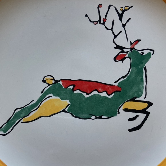 Set of Six R.B. Bernarda Holiday Dessert/Salad Plates - Picture 3 of 5